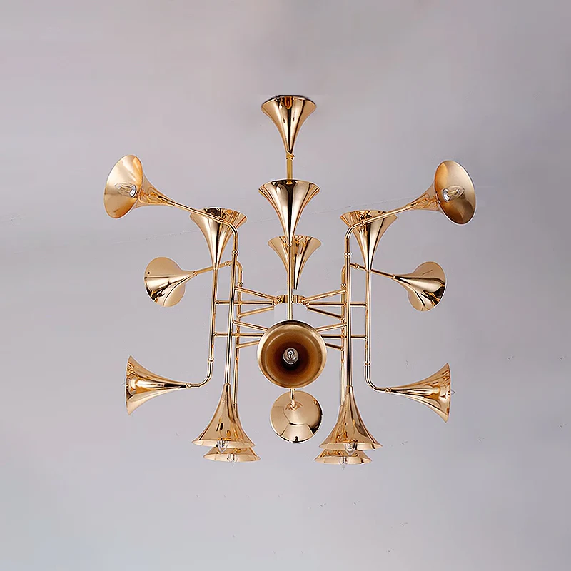 WOMO Gold Trumpet Art Deco Chandelier-WM2614 - Image 19