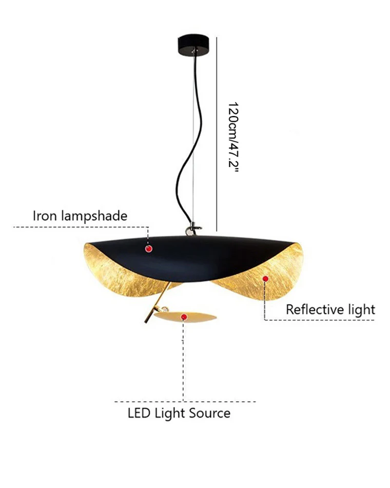 WOMO Goldleaf Pendant Light-WM2088 - Image 28