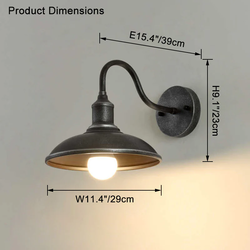 WOMO Gooseneck Barn Wall Lamp-WM9143 - Image 33