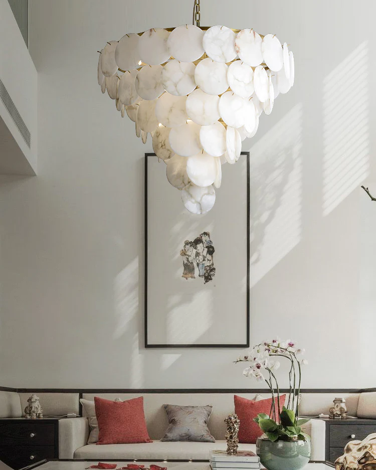 WOMO Grand Tiered Alabaster Chandelier-WM2850 - Image 2