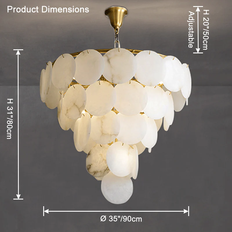 WOMO Grand Tiered Alabaster Chandelier-WM2850 - Image 5