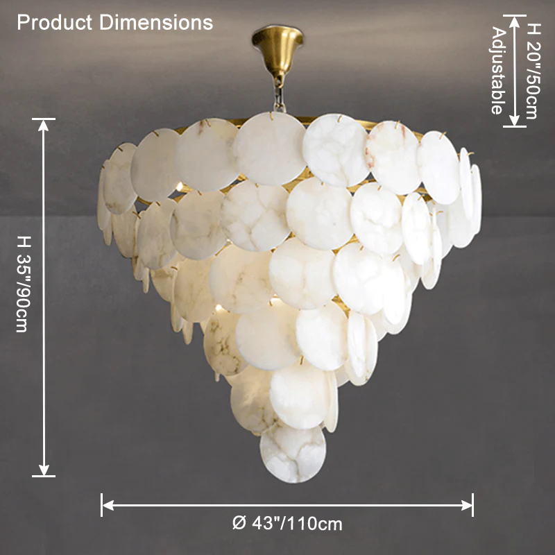 WOMO Grand Tiered Alabaster Chandelier-WM2850 - Image 7