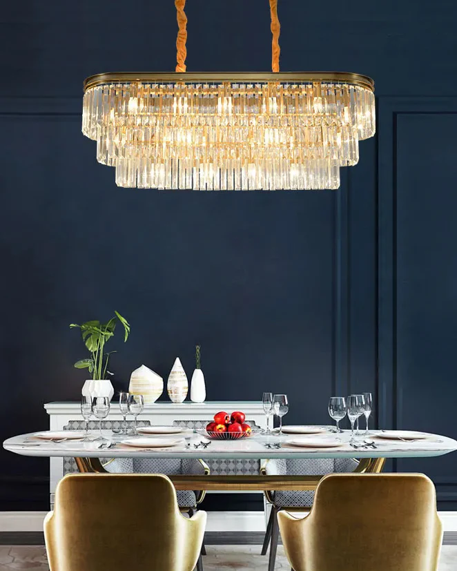WOMO Tiered Oval Crystal Chandelier-WM2489 - Image 3