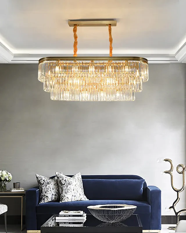 WOMO Tiered Oval Crystal Chandelier-WM2489 - Image 4
