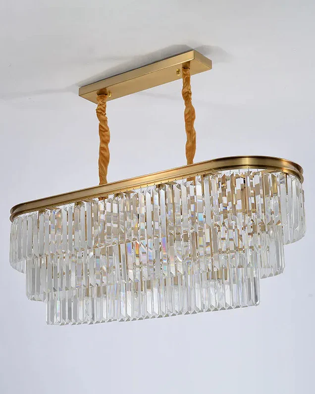 WOMO Tiered Oval Crystal Chandelier-WM2489 - Image 5