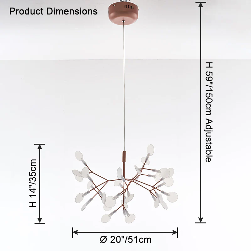 WOMO Heracleum/Firefly Branch Chandelier-WM2072 - Image 23