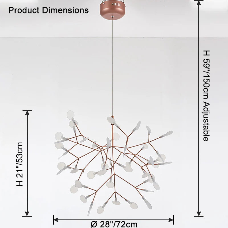 WOMO Heracleum/Firefly Branch Chandelier-WM2072 - Image 27