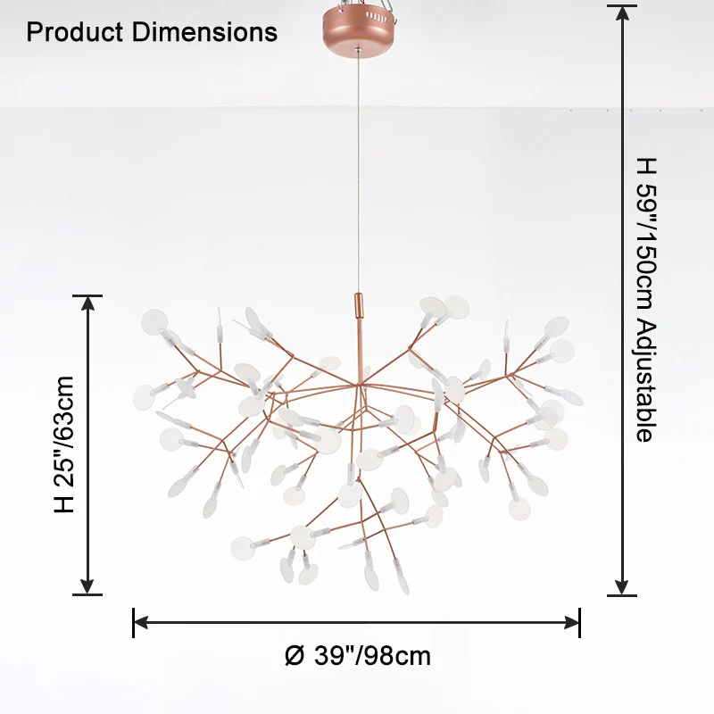 WOMO Heracleum/Firefly Branch Chandelier-WM2072 - Image 31
