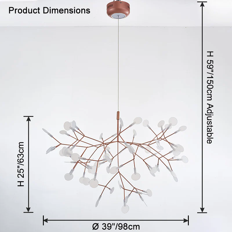 WOMO Heracleum/Firefly Branch Chandelier-WM2072 - Image 33
