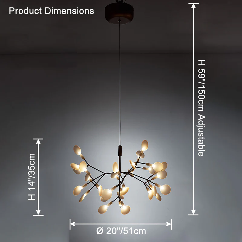 WOMO Heracleum/Firefly Branch Chandelier-WM2072 - Image 35