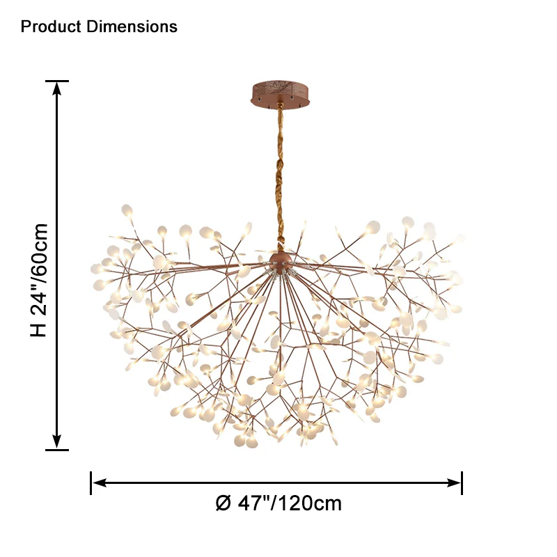 WOMO Heracleum/Firefly Branch Chandelier-WM2439 - Image 11
