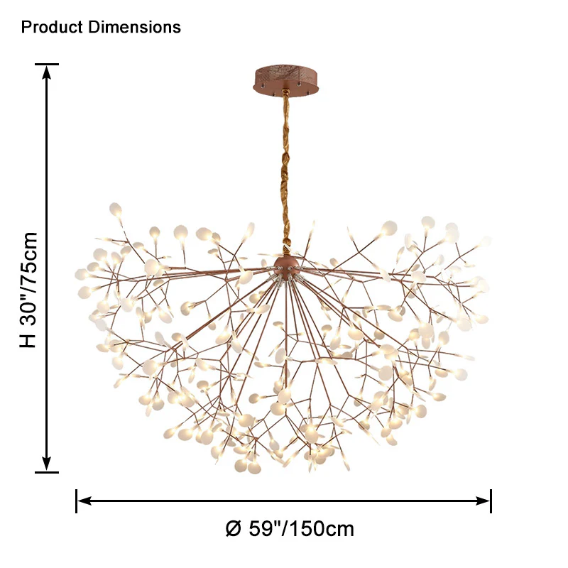 WOMO Heracleum/Firefly Branch Chandelier-WM2439 - Image 13