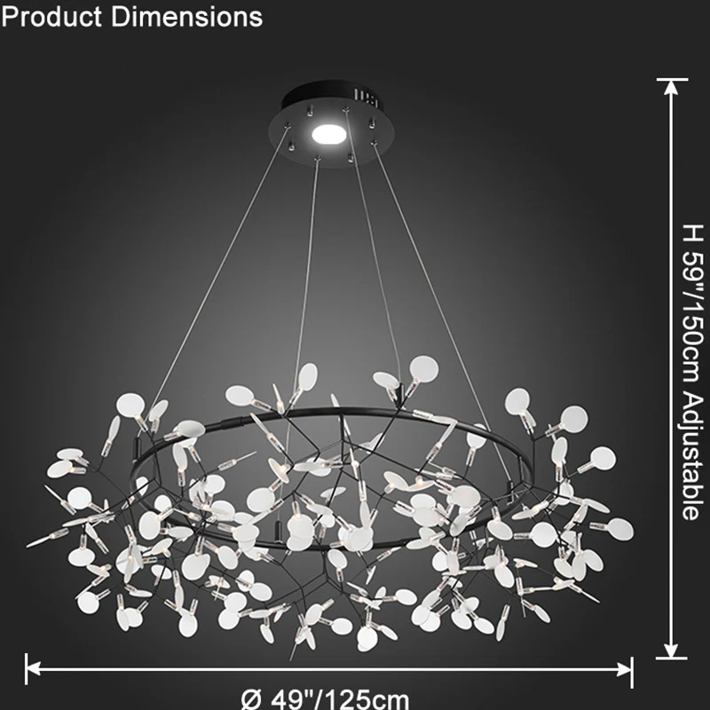 WOMO Heracleum/Firefly Round Chandelier-WM2435 - Image 67