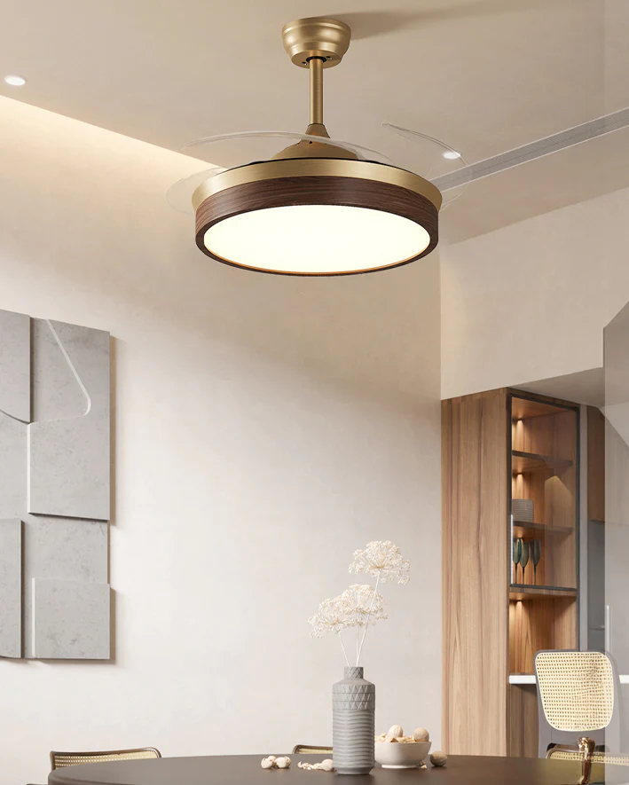 WOMO Retractable Blade Ceiling Fan Lamp - WM5265 - Image 3