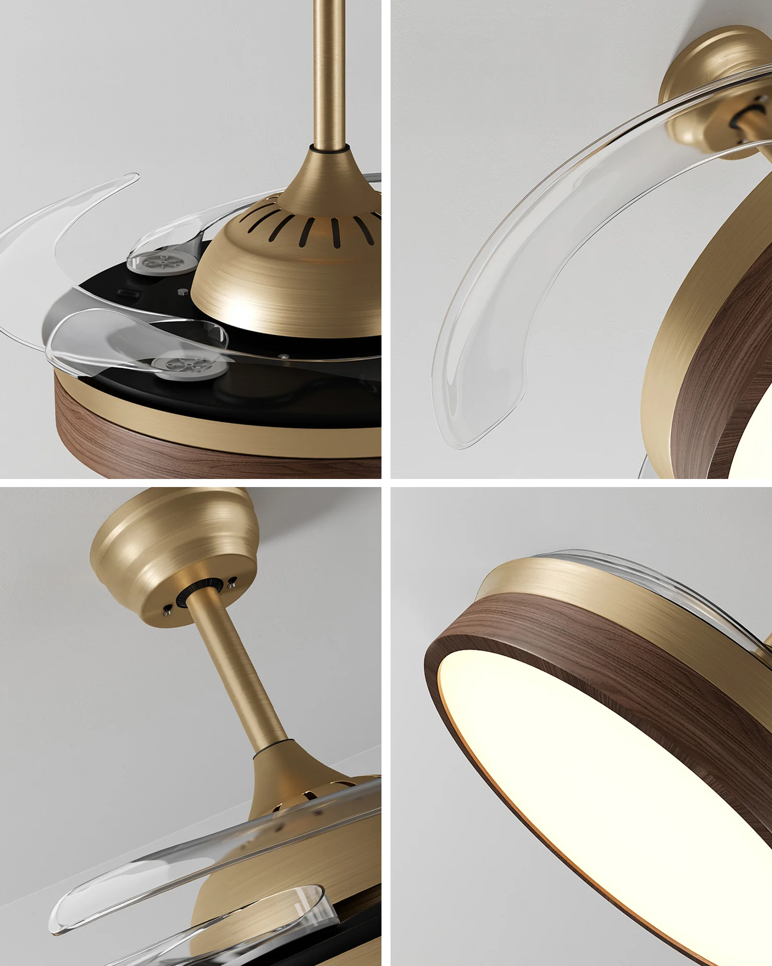 WOMO Retractable Blade Ceiling Fan Lamp - WM5265 - Image 7