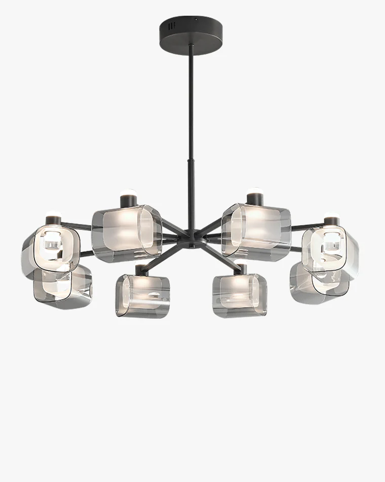 WOMO Hollow Rectangular Glass Chandelier-WM2223