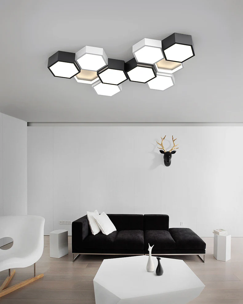 WOMO Honeycomb Flush Mount Ceiling Light-WM1127 - Image 2