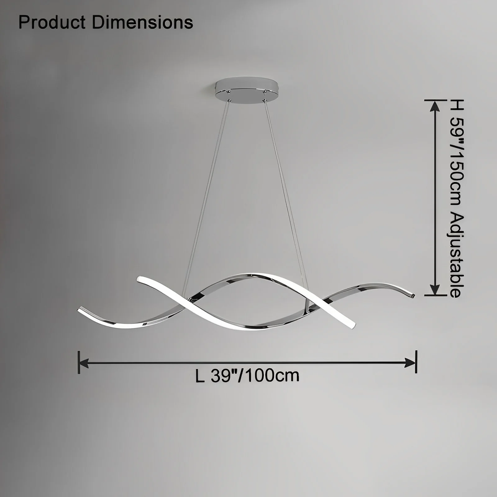 WOMO Spiral Led Horizontal Chandelier-WM2764 - Image 26