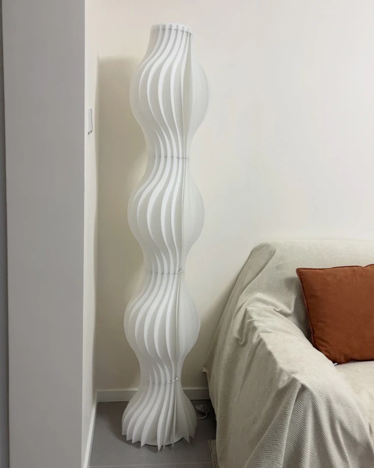 WOMO Wavy Column Floor Lamp with Hue Dimmer-WM7074 - Image 12