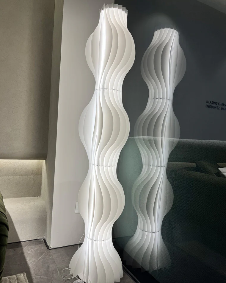 WOMO Wavy Column Floor Lamp with Hue Dimmer-WM7074 - Image 16