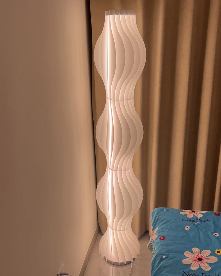 WOMO Wavy Column Floor Lamp with Hue Dimmer-WM7074 - Image 17