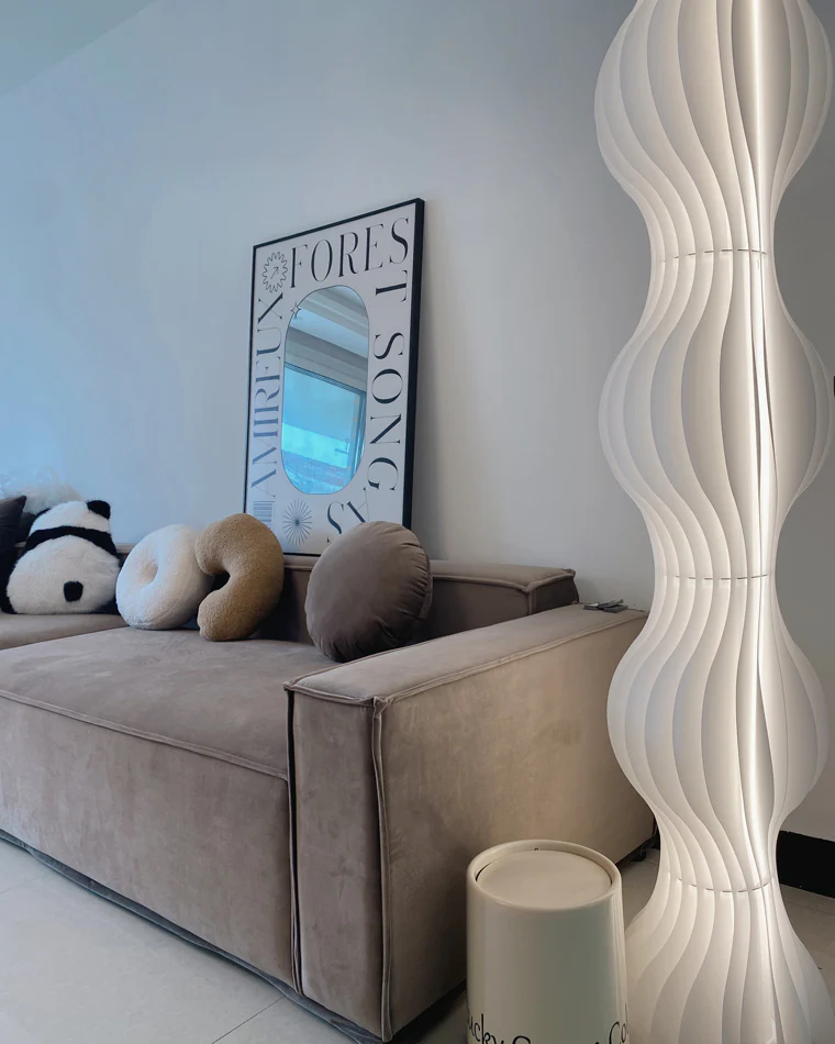 WOMO Wavy Column Floor Lamp with Hue Dimmer-WM7074 - Image 18