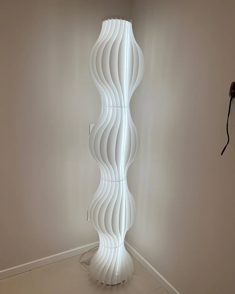 WOMO Wavy Column Floor Lamp with Hue Dimmer-WM7074 - Image 19