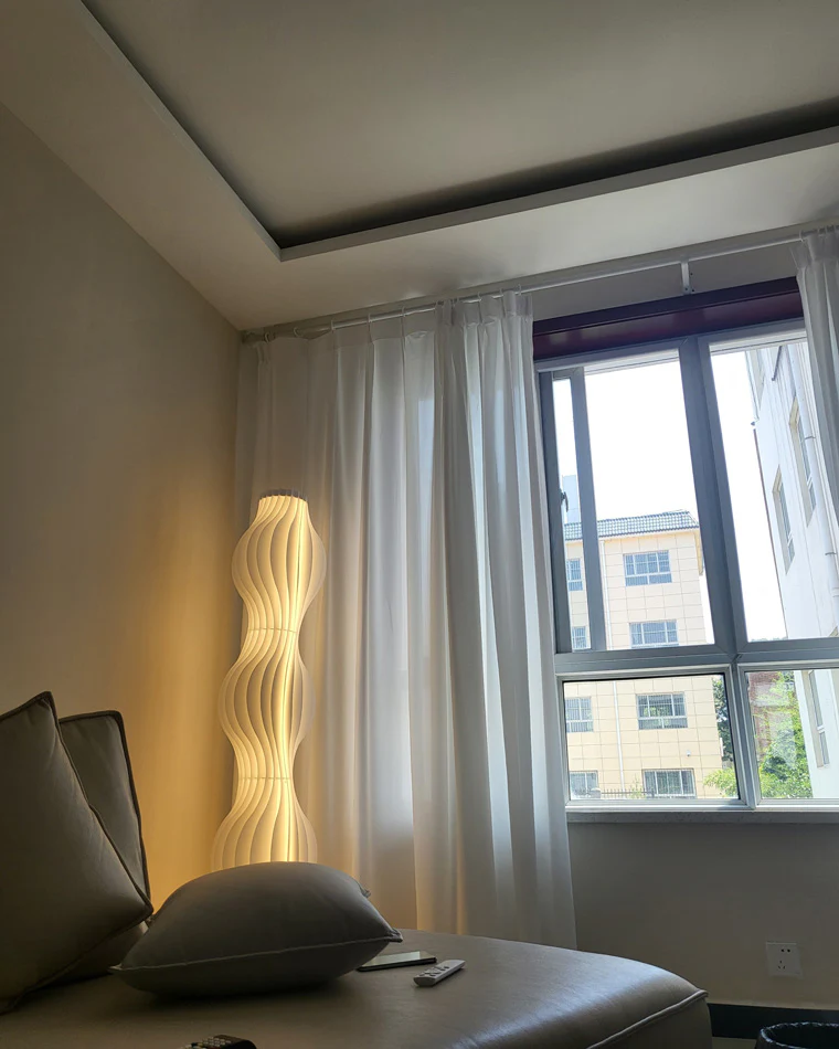 WOMO Wavy Column Floor Lamp with Hue Dimmer-WM7074 - Image 22