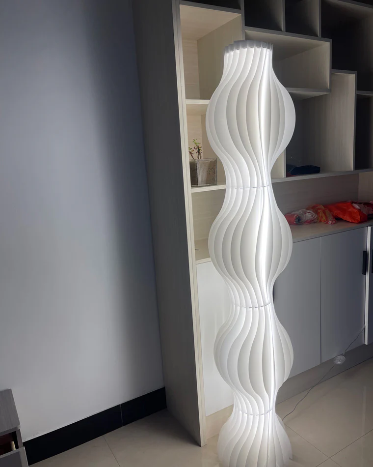 WOMO Wavy Column Floor Lamp with Hue Dimmer-WM7074 - Image 26