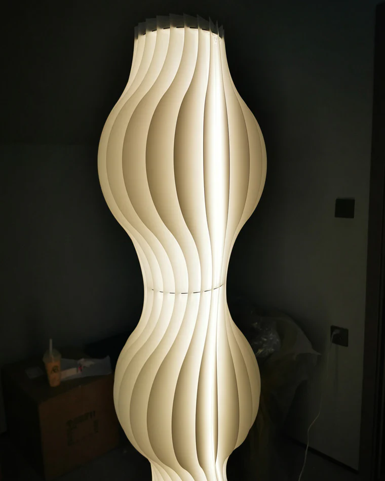 WOMO Wavy Column Floor Lamp with Hue Dimmer-WM7074 - Image 27