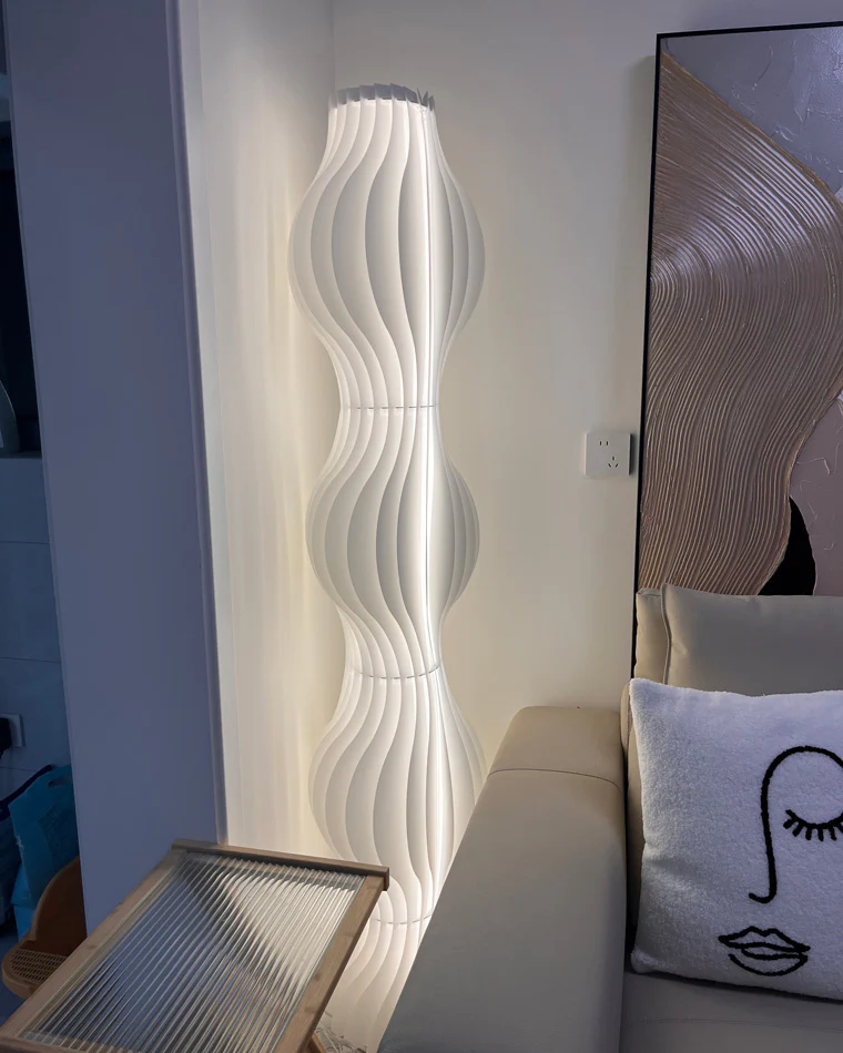 WOMO Wavy Column Floor Lamp with Hue Dimmer-WM7074 - Image 30