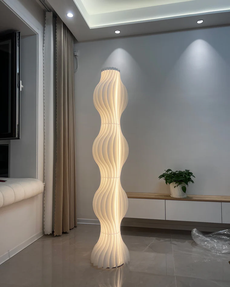 WOMO Wavy Column Floor Lamp with Hue Dimmer-WM7074 - Image 31