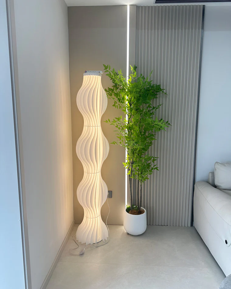 WOMO Wavy Column Floor Lamp with Hue Dimmer-WM7074 - Image 34