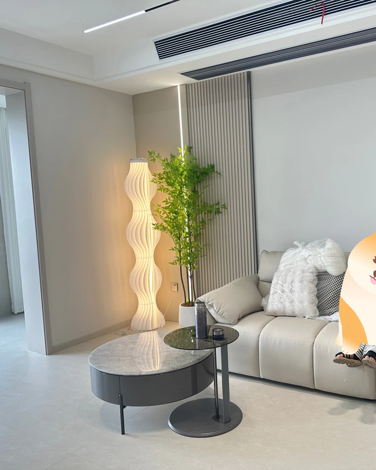 WOMO Wavy Column Floor Lamp with Hue Dimmer-WM7074 - Image 37