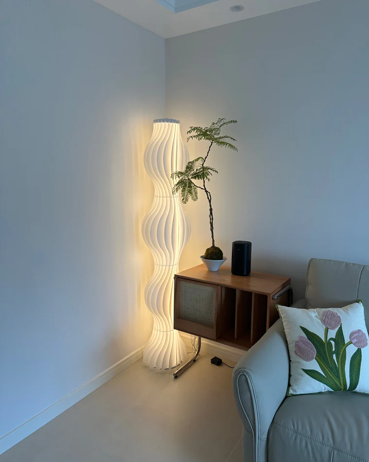 WOMO Wavy Column Floor Lamp with Hue Dimmer-WM7074 - Image 44
