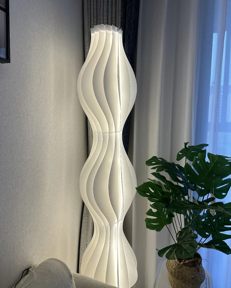 WOMO Wavy Column Floor Lamp with Hue Dimmer-WM7074 - Image 46