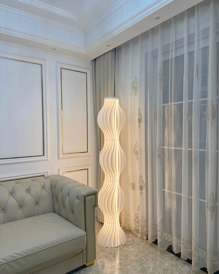 WOMO Wavy Column Floor Lamp with Hue Dimmer-WM7074 - Image 47