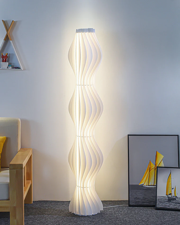 WOMO Wavy Column Floor Lamp with Hue Dimmer-WM7074 - Image 53
