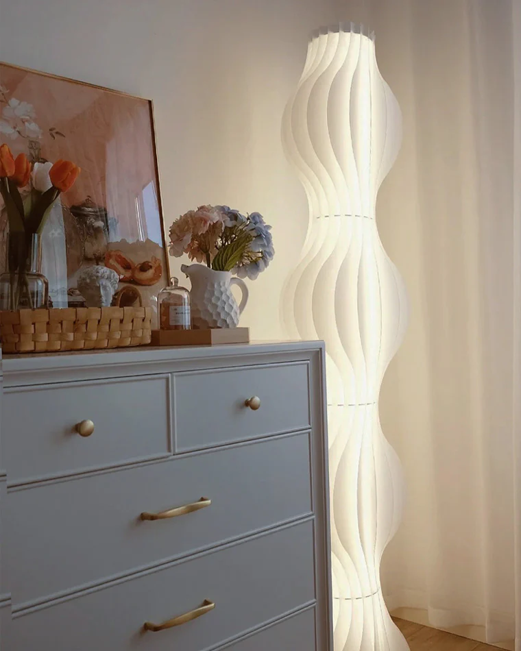 WOMO Wavy Column Floor Lamp with Hue Dimmer-WM7074 - Image 58