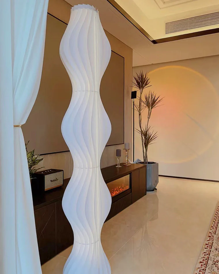 WOMO Wavy Column Floor Lamp with Hue Dimmer-WM7074 - Image 59