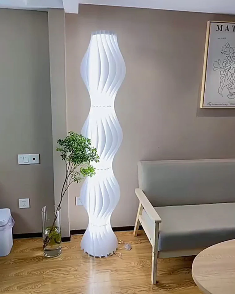 WOMO Wavy Column Floor Lamp with Hue Dimmer-WM7074 - Image 67