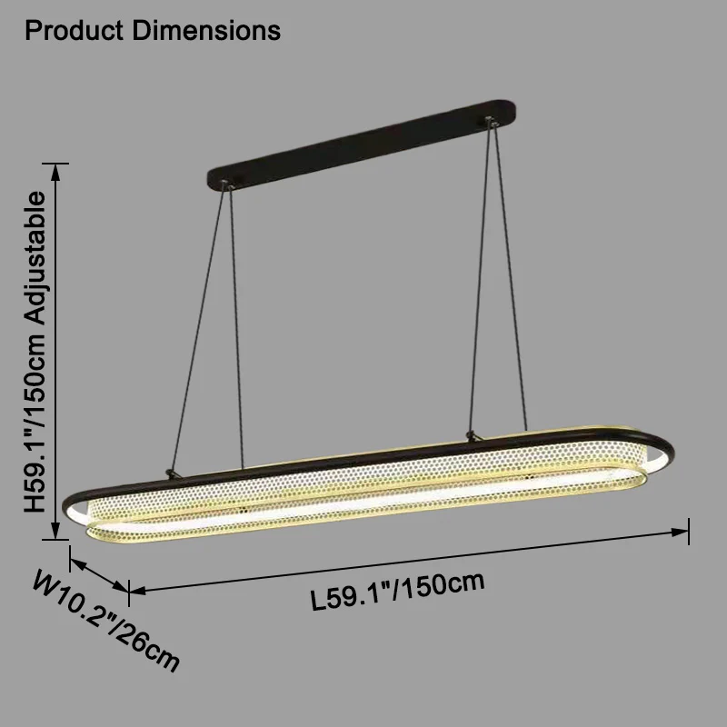WOMO Linear Led Chandelier-WM2559 - Image 7