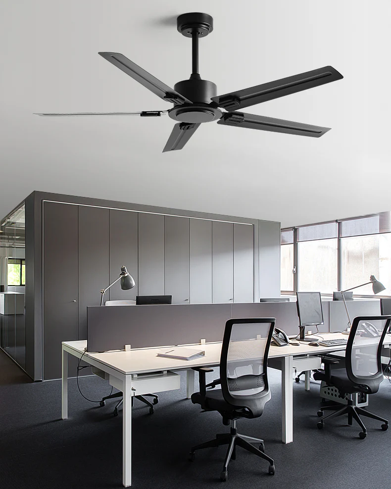 WOMO Industrial Metal Black Ceiling Fan-WM5217b - Image 6