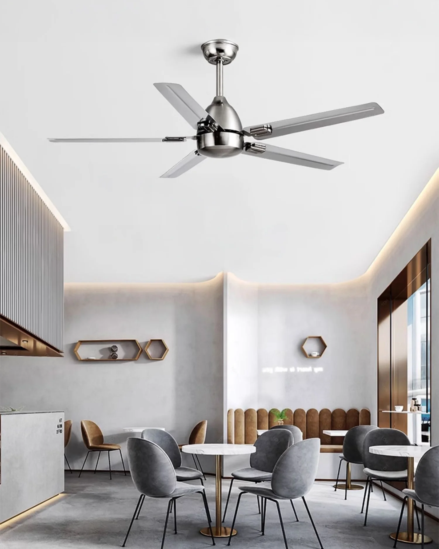 WOMO Industrial Stainless Steel Ceiling Fan-WM5213 - Image 12