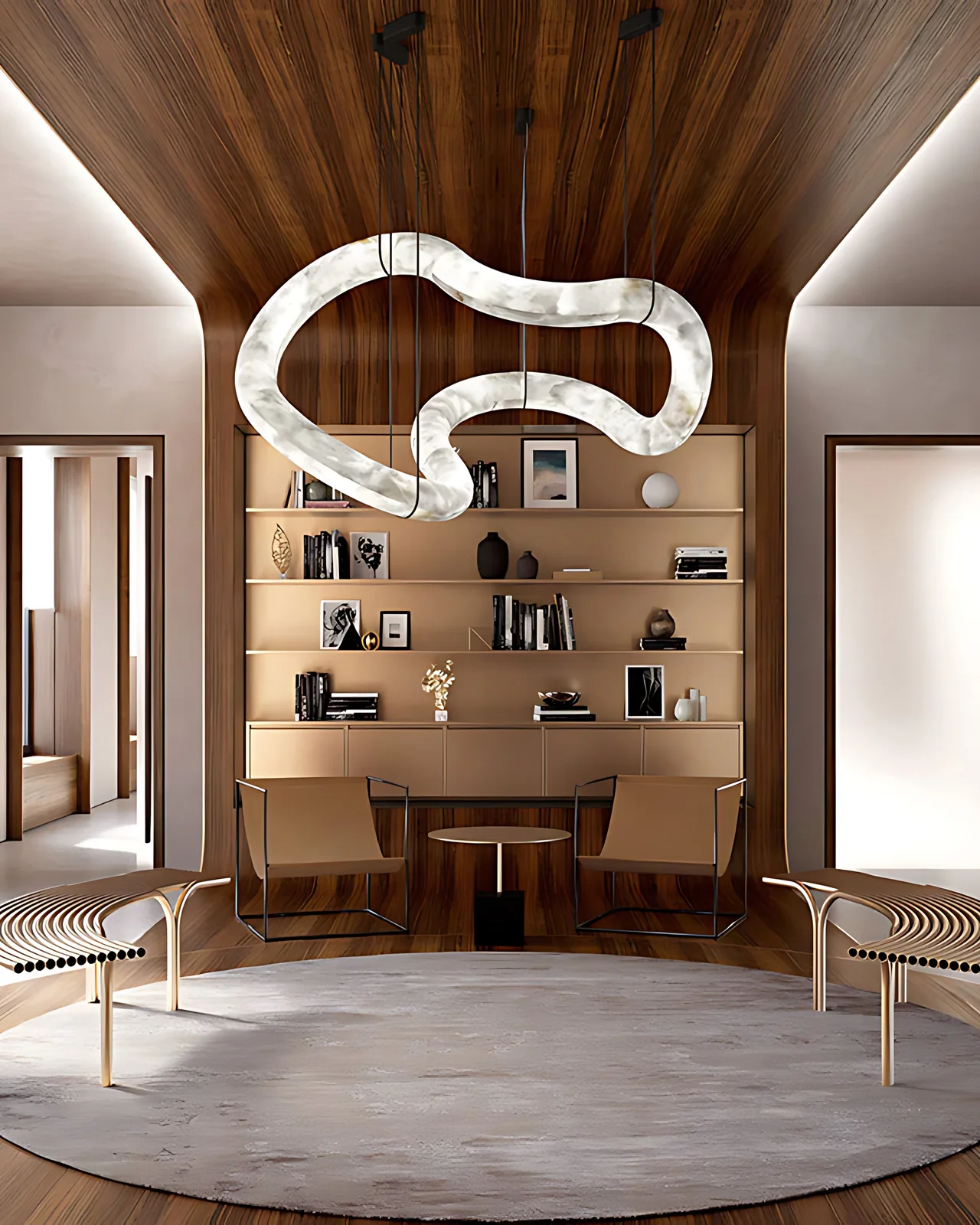 WOMO Infinity Alabaster Chandelier-WM2885 - Image 2