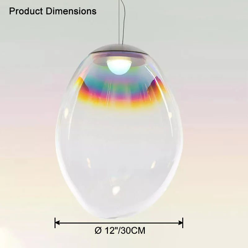 WOMO Iridescent Glass Bubble Pendant Light-WM2502 - Image 13