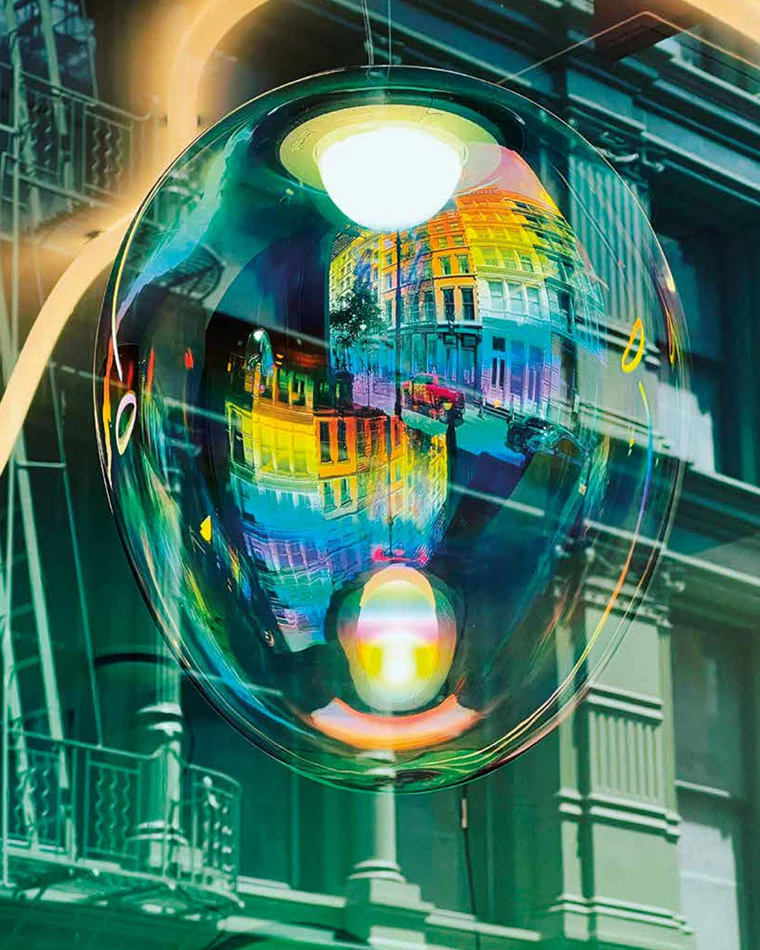 WOMO Iridescent Glass Bubble Pendant Light-WM2502 - Image 8