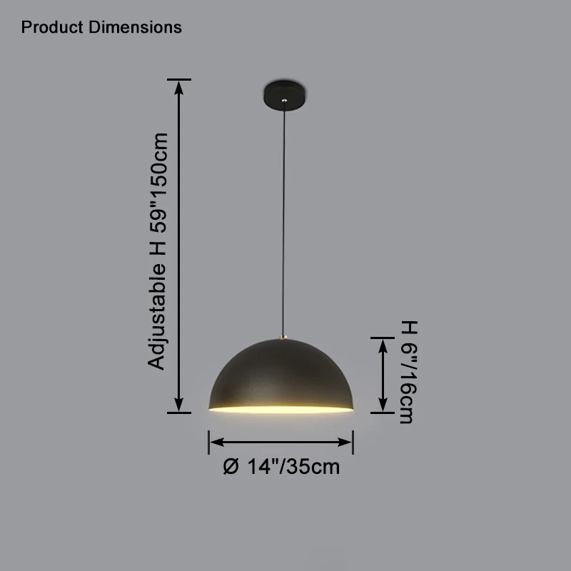 WOMO Dome Iron Pendant Light-WM2621 - Image 14