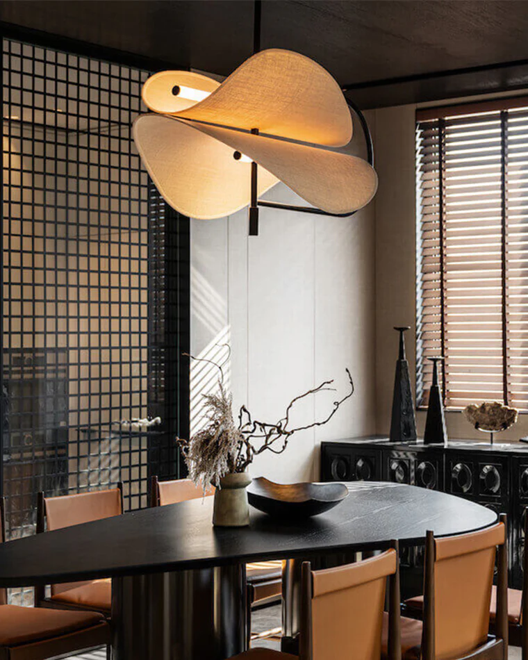 WOMO Japandi Linen Chandelier-WM2817 - Image 3