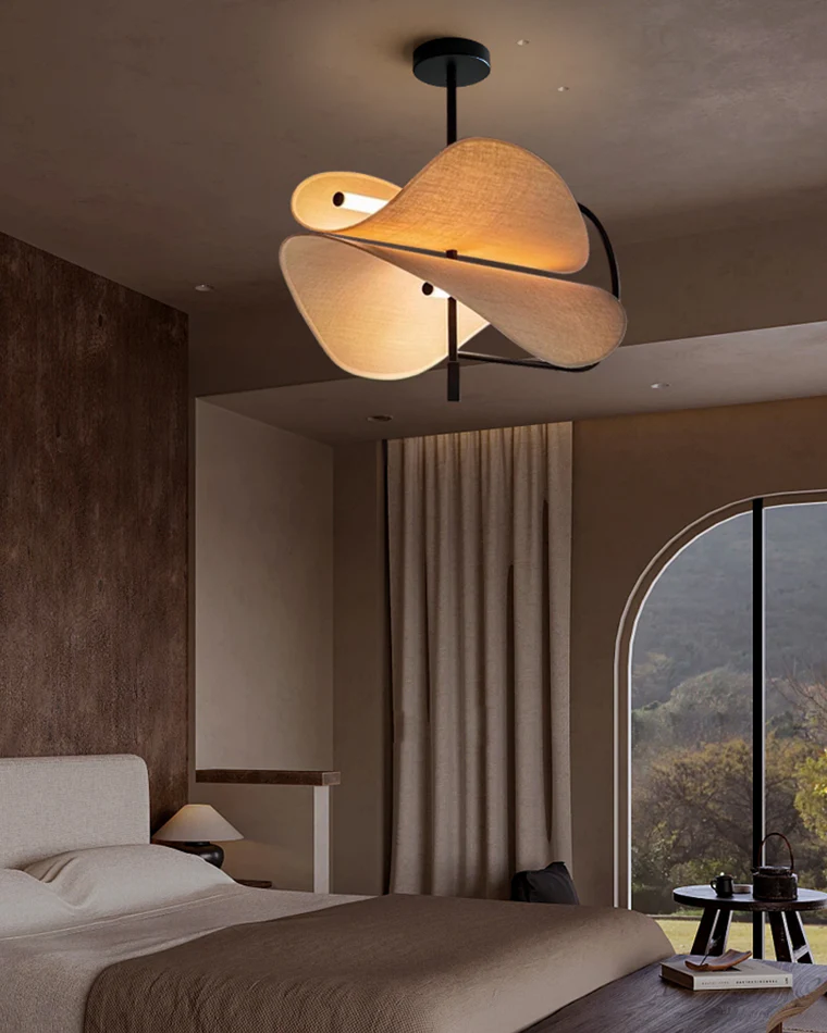 WOMO Japandi Linen Chandelier-WM2817 - Image 5